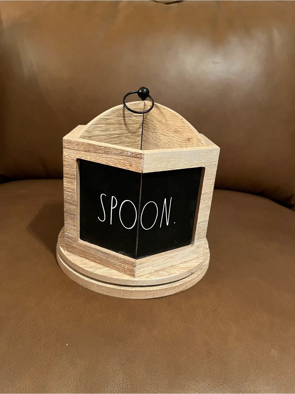 Rae Dunn Wooden Rotating Silverware/Utensil Caddy